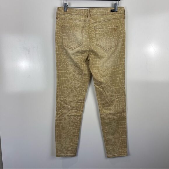 Liverpool Jeans Company Tan Giraffe Animal Print Mid Rise Skinny Jeans Women's 8 - Picture 2 of 7